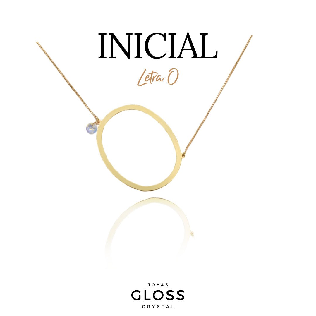 Collar Iniciales - Letra Maxi - Joyas Gloss Crystal
