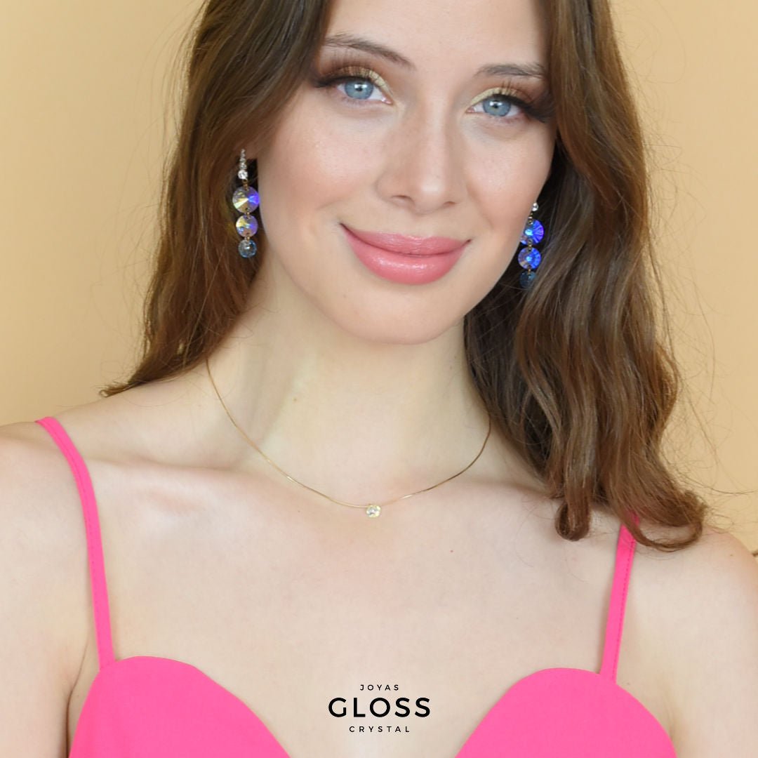 Collar Little Oro Crystal Swarovski - Joyas Gloss Crystal