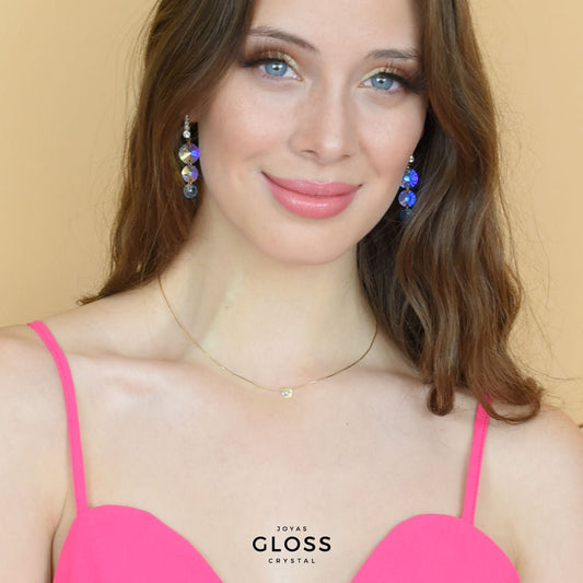 Collar Little Oro Crystal Swarovski - Joyas Gloss Crystal