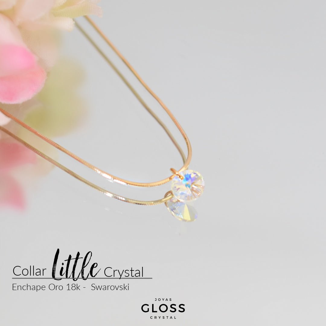 Collar Little Oro Crystal Swarovski - Joyas Gloss Crystal
