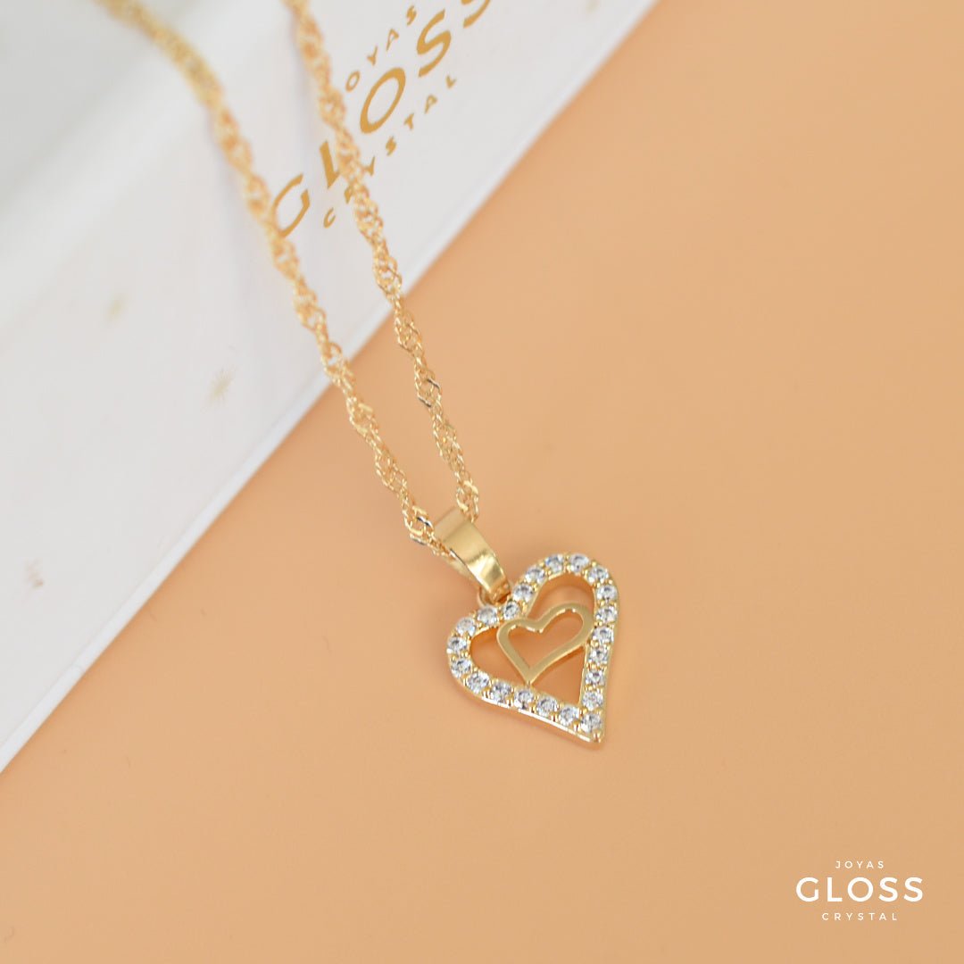 Collar Louvre Baño Oro - Joyas Gloss Crystal