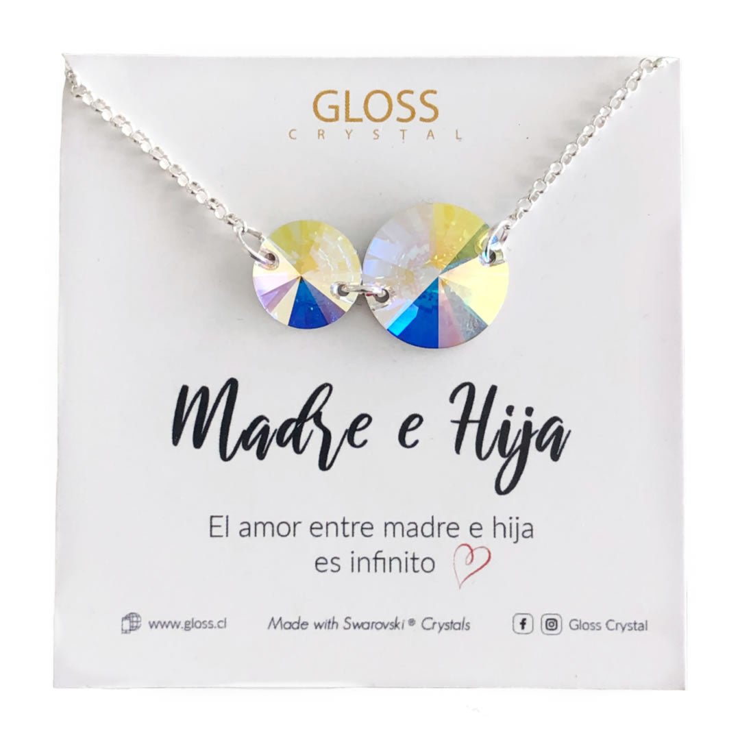 Collar Madre e Hija Tornasol - Joyas Gloss Crystal