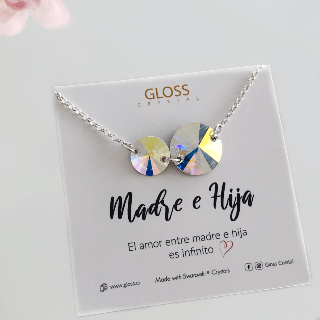 Collar Madre e Hija Tornasol - Joyas Gloss Crystal
