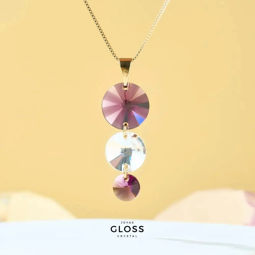 Collar Magdalena Swarovski Enchape de Oro 18k - Joyas Gloss Crystal