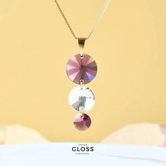 Collar Magdalena Swarovski Enchape de Oro 18k - Joyas Gloss Crystal