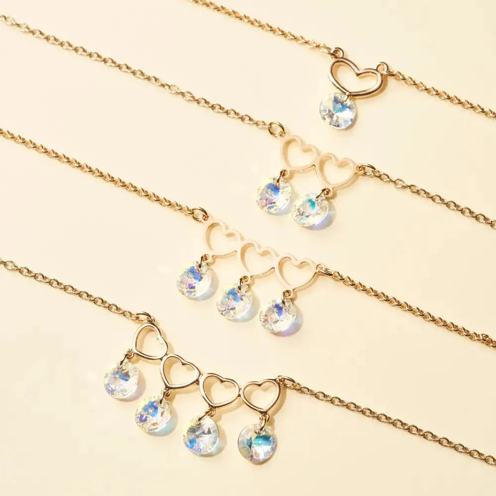 Collar Mom Cuádruple Oro - Joyas Gloss Crystal