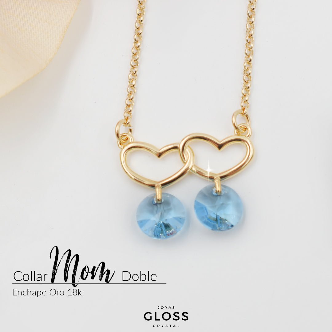 Collar Mom Doble Oro - Joyas Gloss Crystal