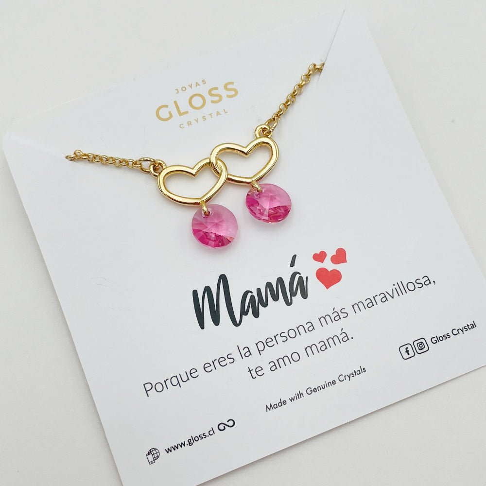 Collar Mom Doble Oro - Joyas Gloss Crystal