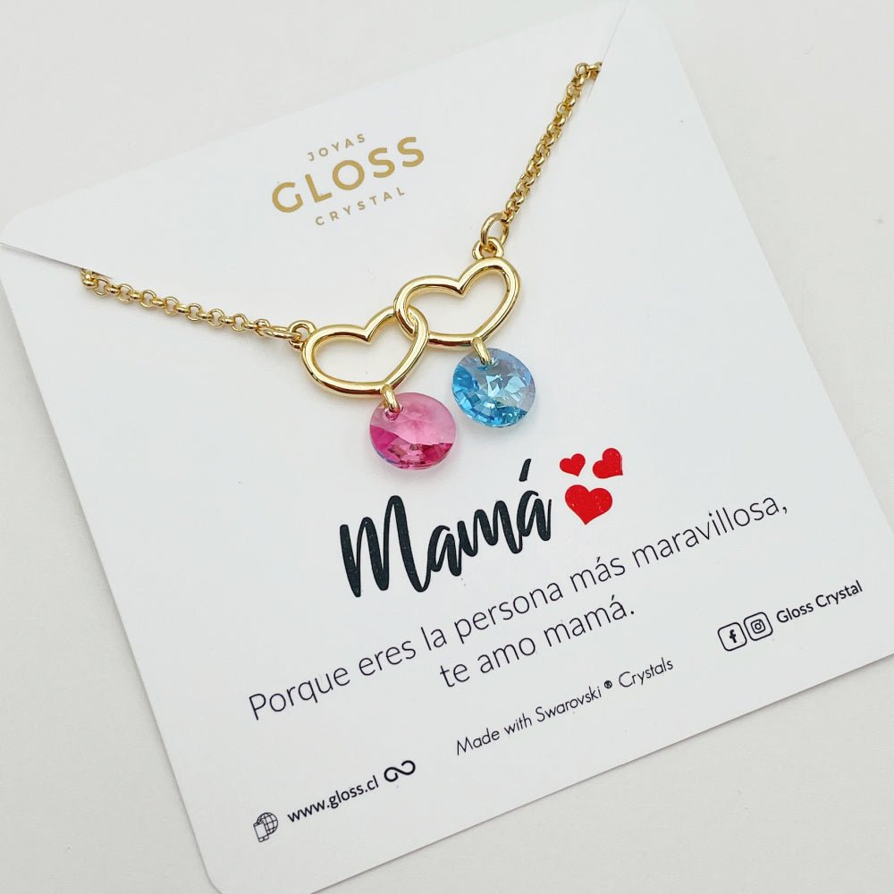 Collar Mom Doble Oro - Joyas Gloss Crystal