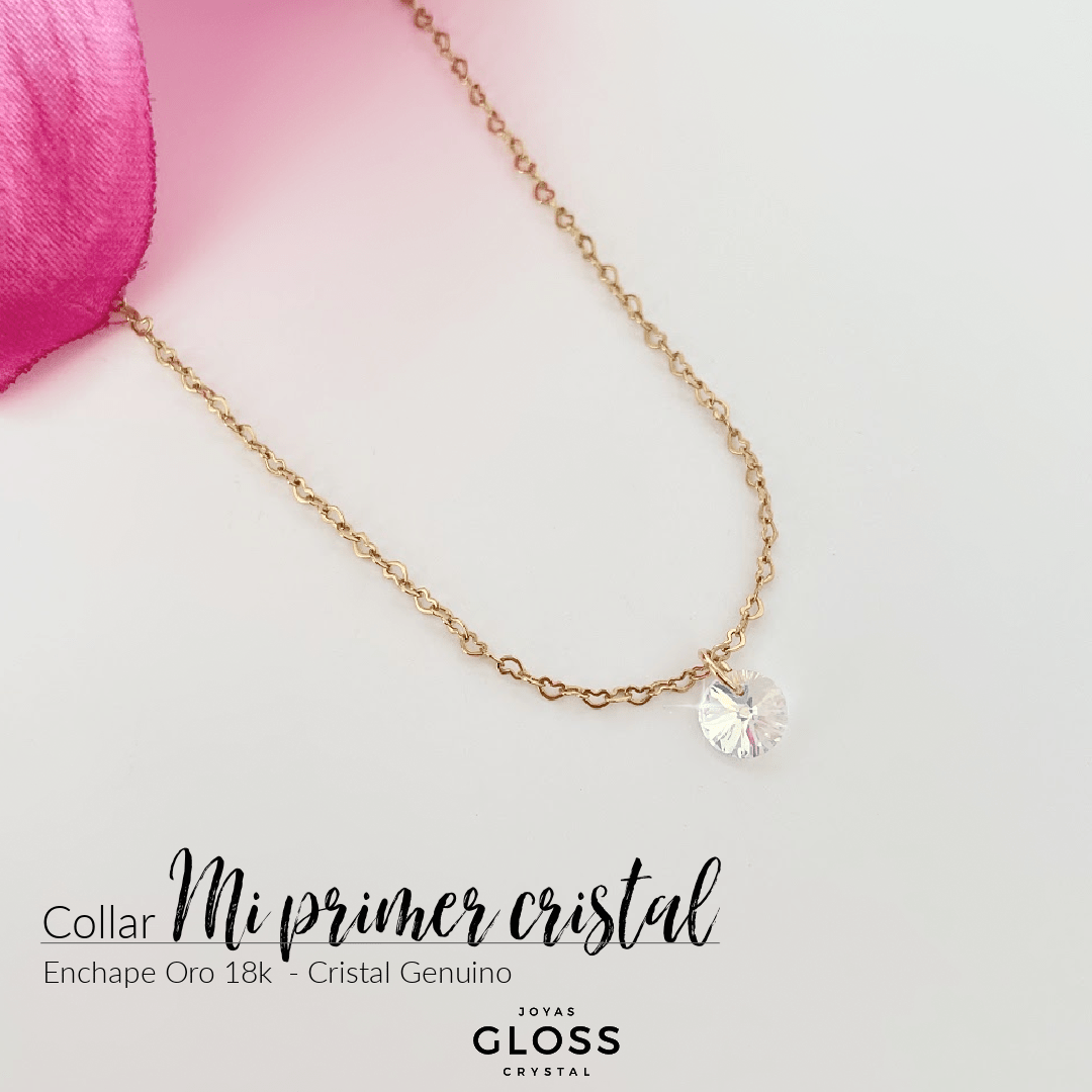 Collar Niña Mi Primer Cristal Tesoro - Joyas Gloss Crystal