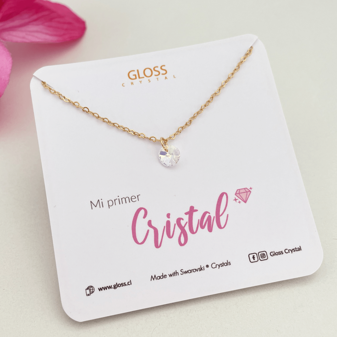 Collar Niña Mi Primer Cristal Tesoro - Joyas Gloss Crystal