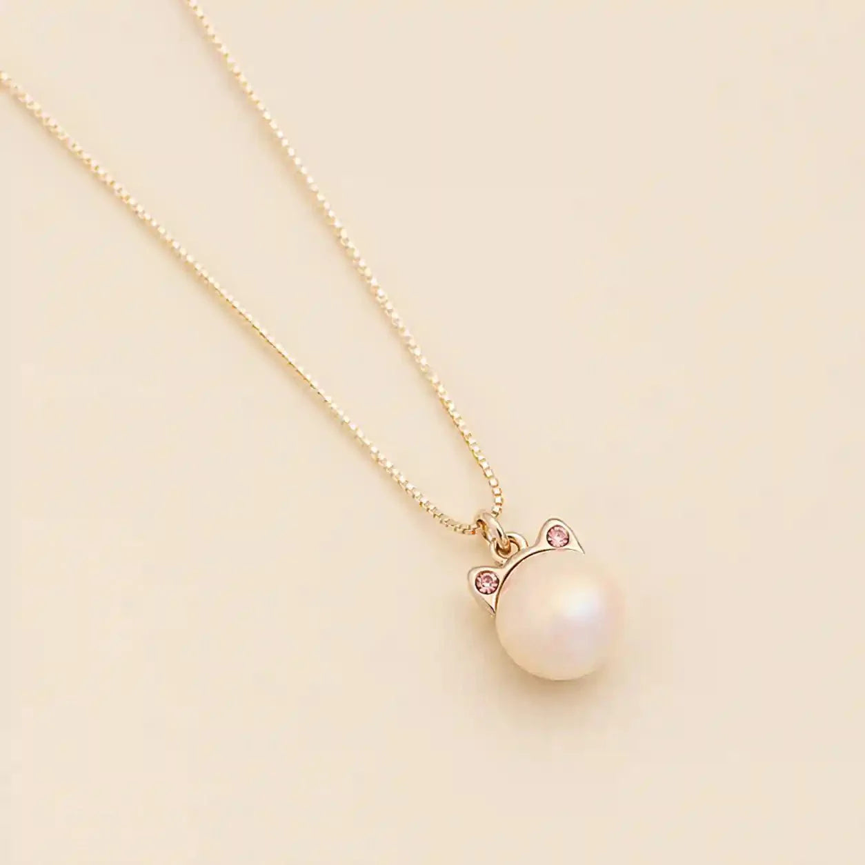 Collar Niñas Kitty Kat Plata + Swarovski - Joyas Gloss Crystal
