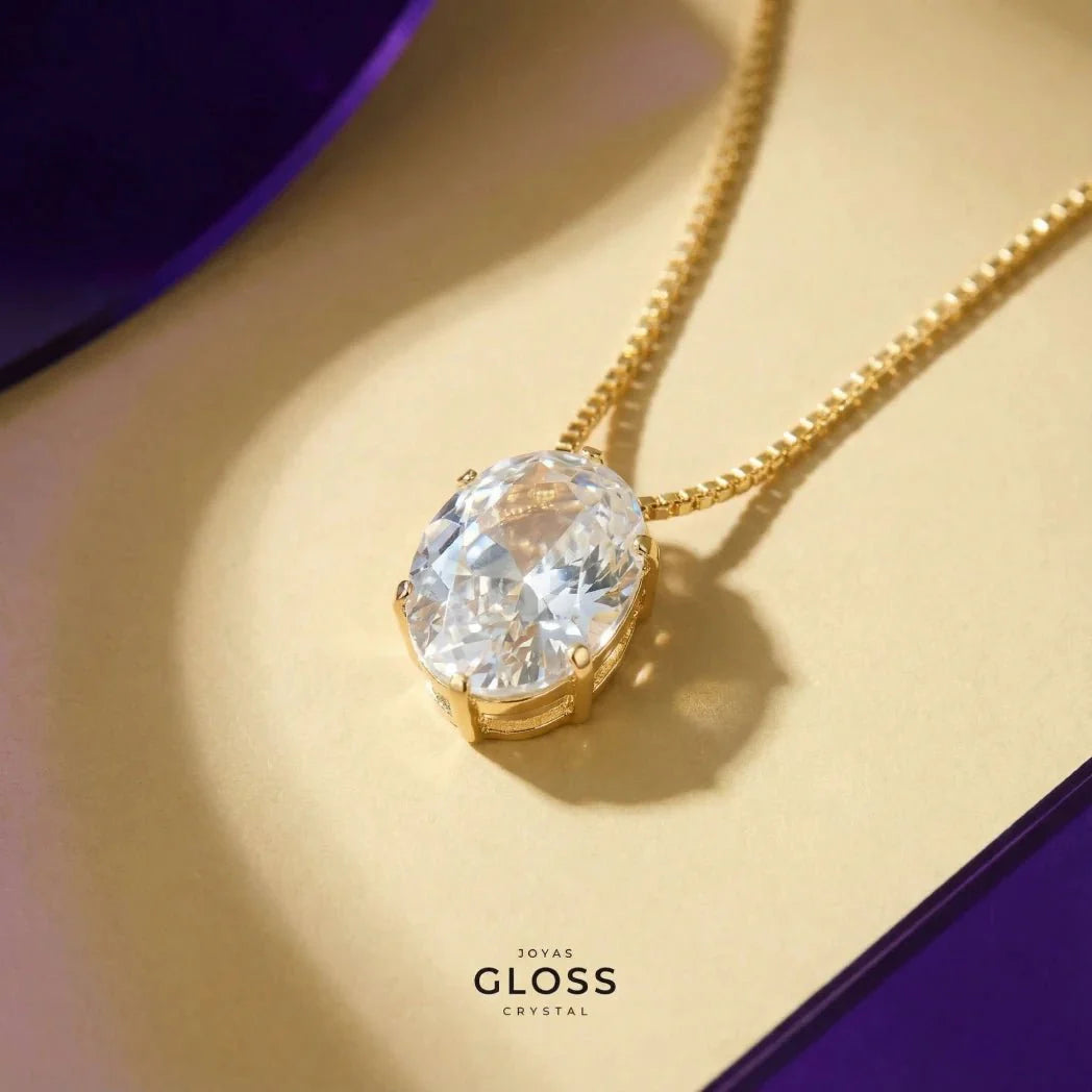Collar Ofelia Baño de Oro 18k - Joyas Gloss Crystal