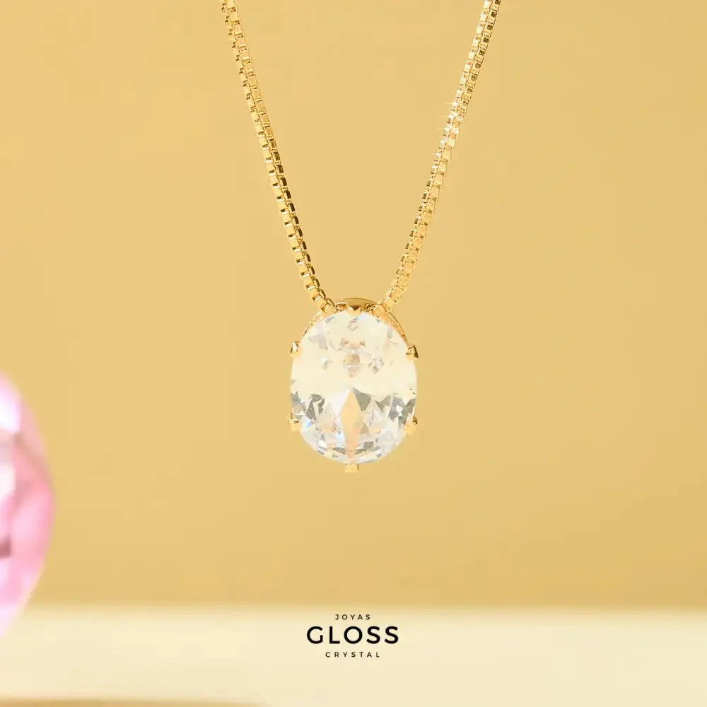 Collar Ofelia Baño de Oro 18k - Joyas Gloss Crystal