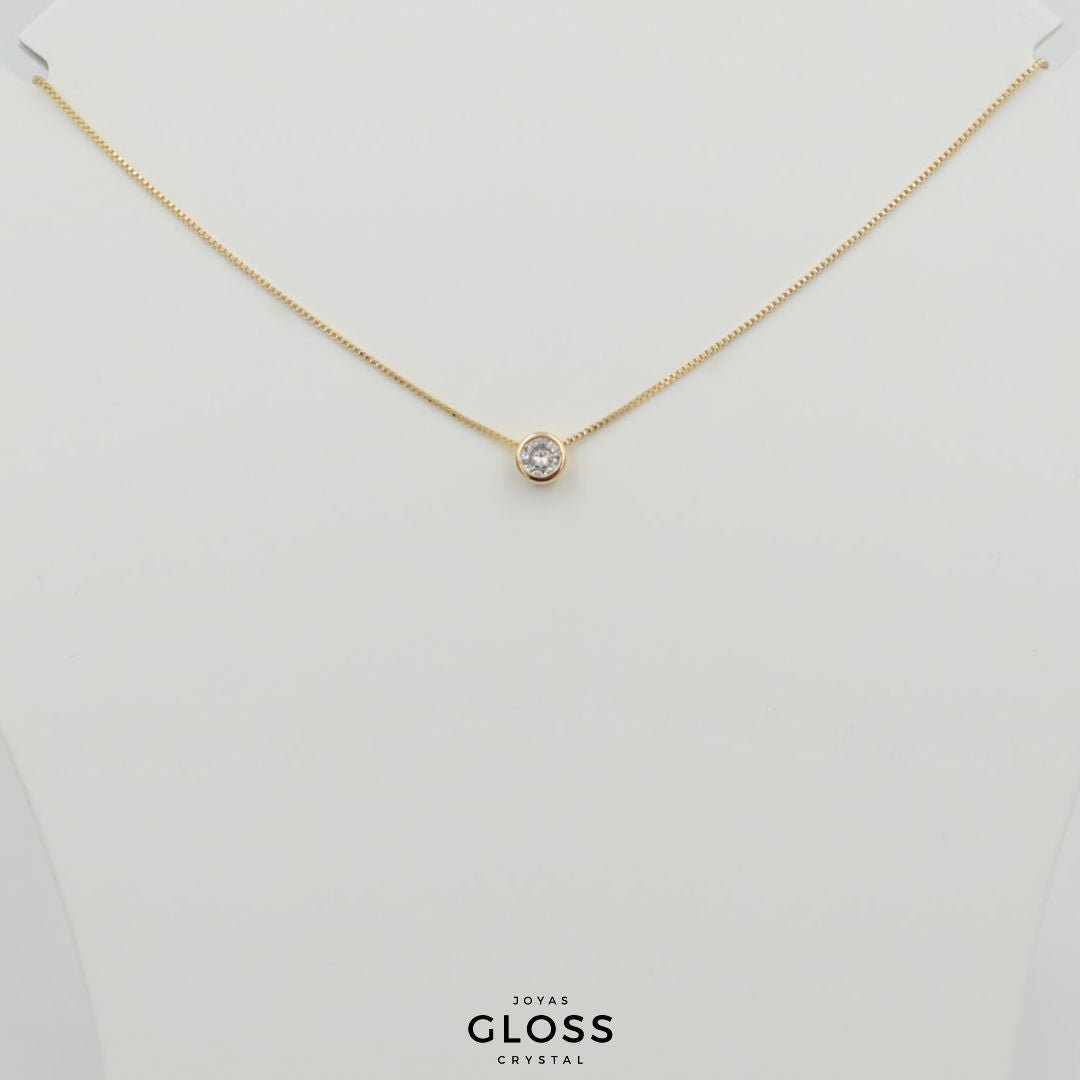 Collar Praga Circón Redondo - Joyas Gloss Crystal