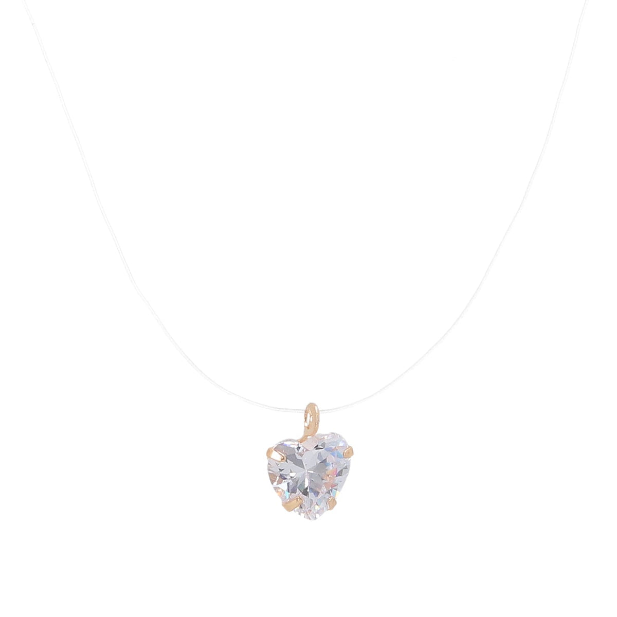 Collar Punto Luz Hilo Corazón - Joyas Gloss Crystal