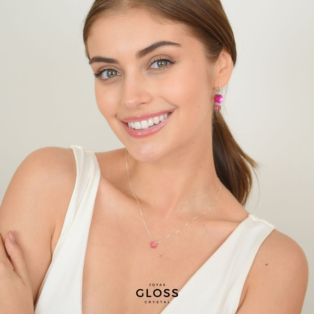 Collar Punto Luz Plata - Joyas Gloss Crystal