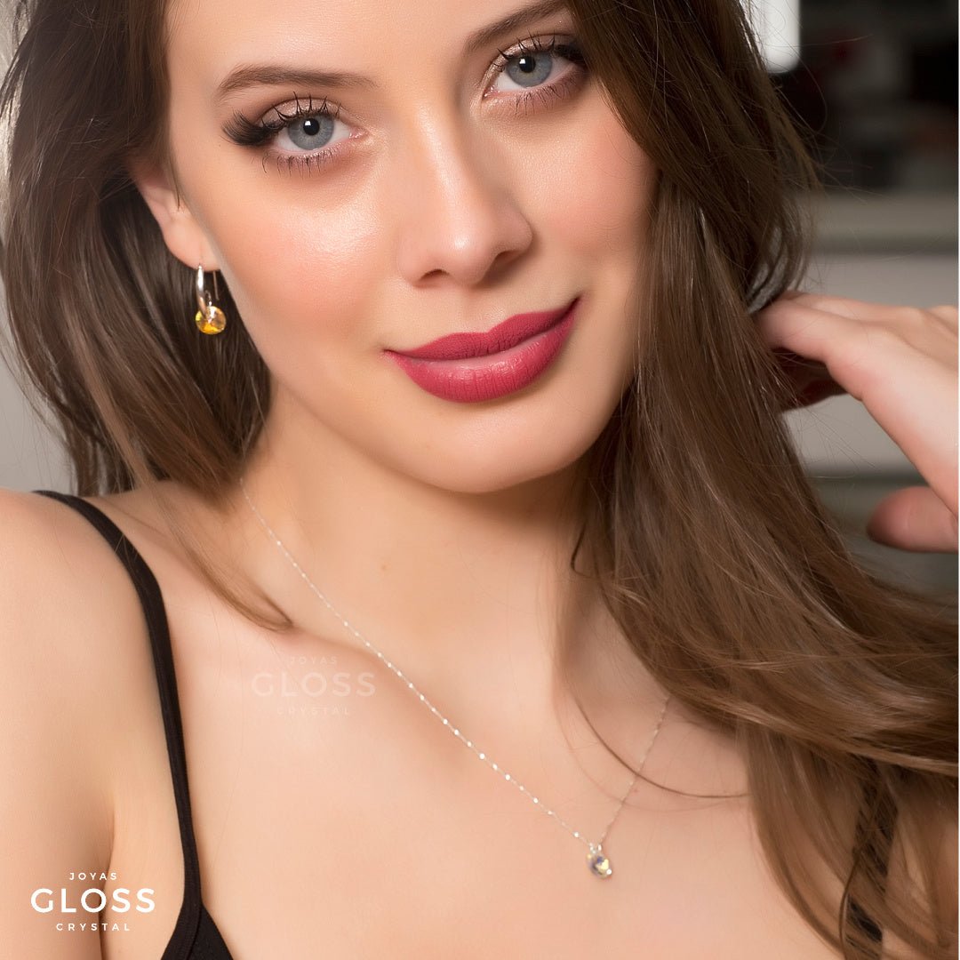Collar Punto Luz Plata - Joyas Gloss Crystal