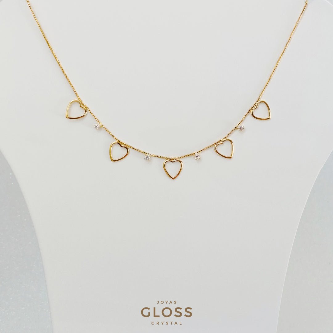Collar Queen Oro - Joyas Gloss Crystal