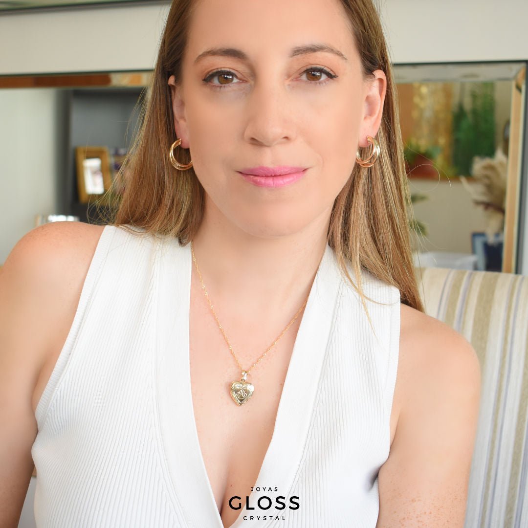 Collar Relicario Mascota Oro - Joyas Gloss Crystal