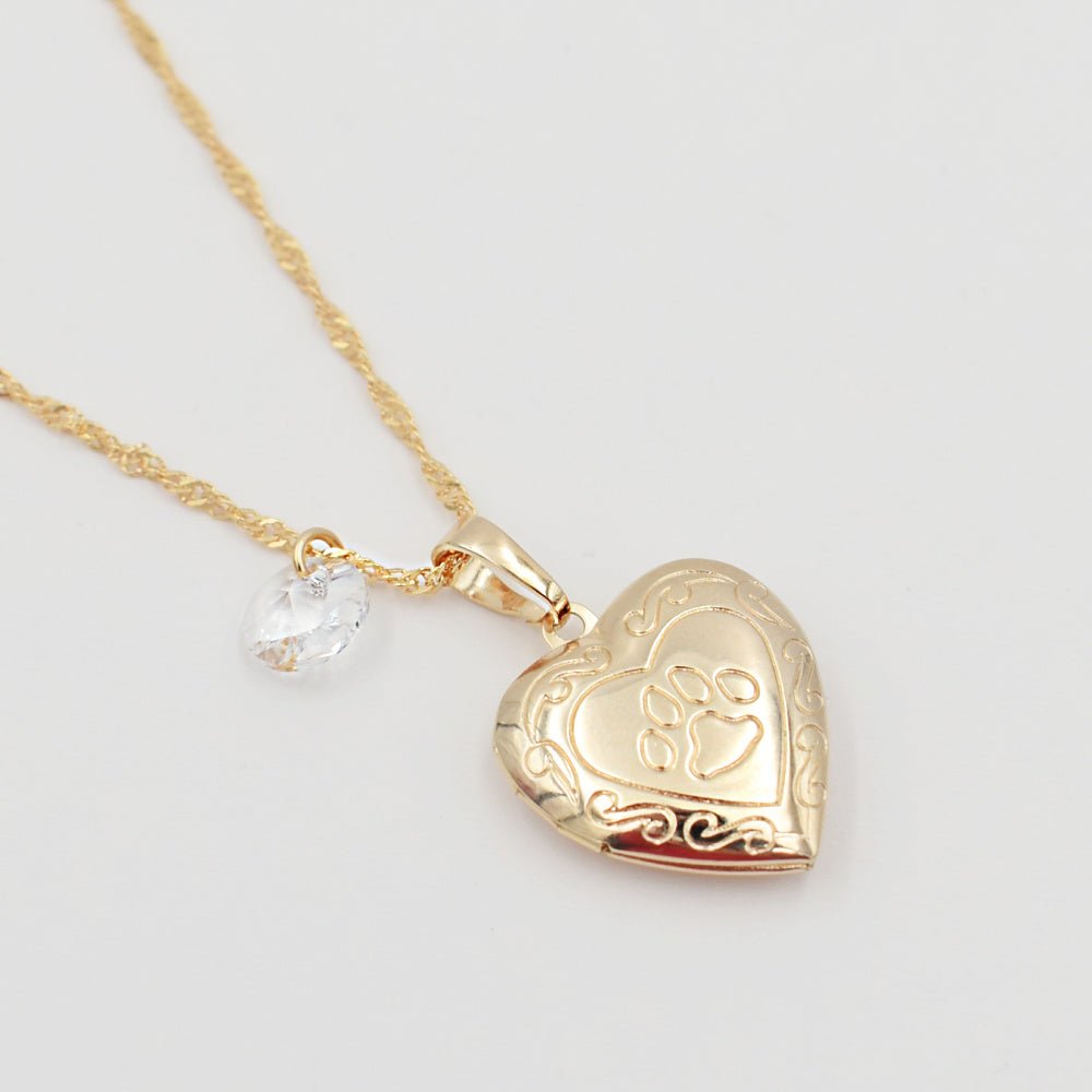 Collar Relicario Mascota Oro - Joyas Gloss Crystal