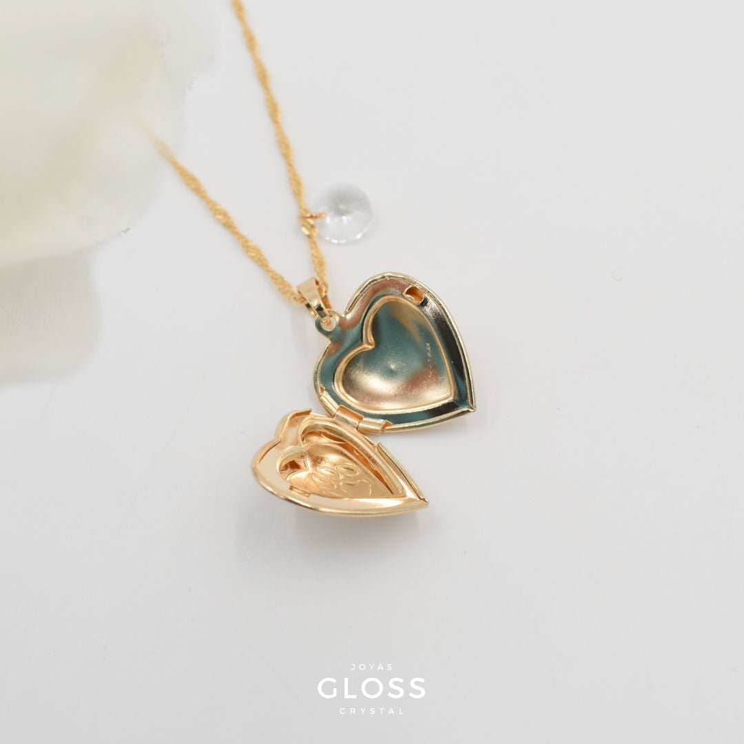 Collar Relicario Mascota Oro - Joyas Gloss Crystal