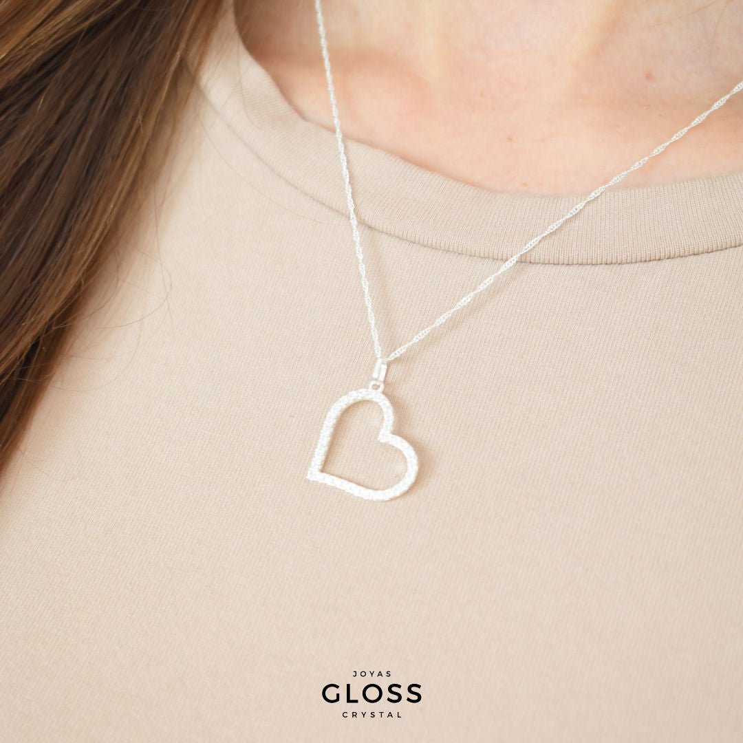 Collar San Valentin Corazón Circón - Joyas Gloss Crystal