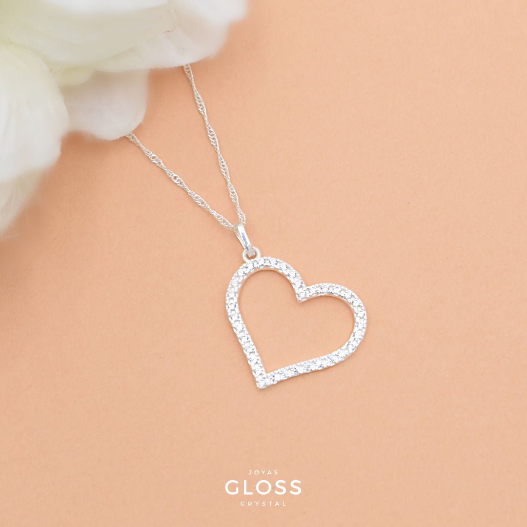 Collar San Valentin Corazón Circón - Joyas Gloss Crystal
