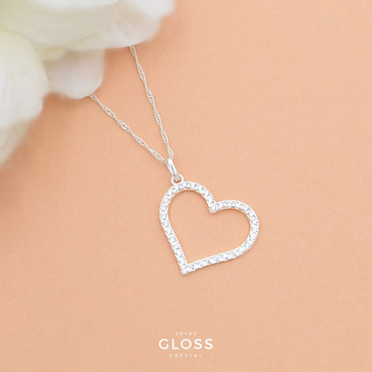 Collar San Valentin Corazón Circón - Joyas Gloss Crystal