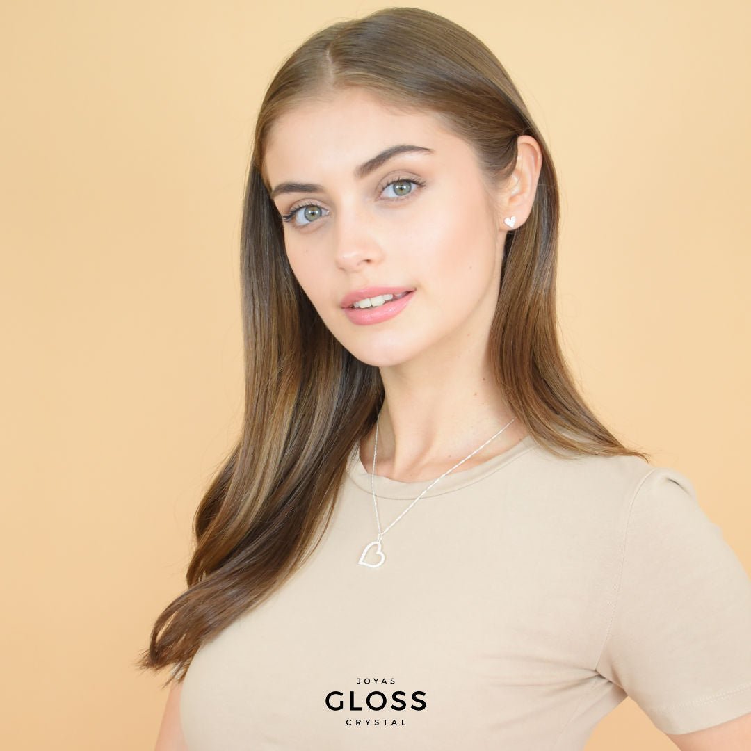 Collar San Valentin Corazón Circón - Joyas Gloss Crystal