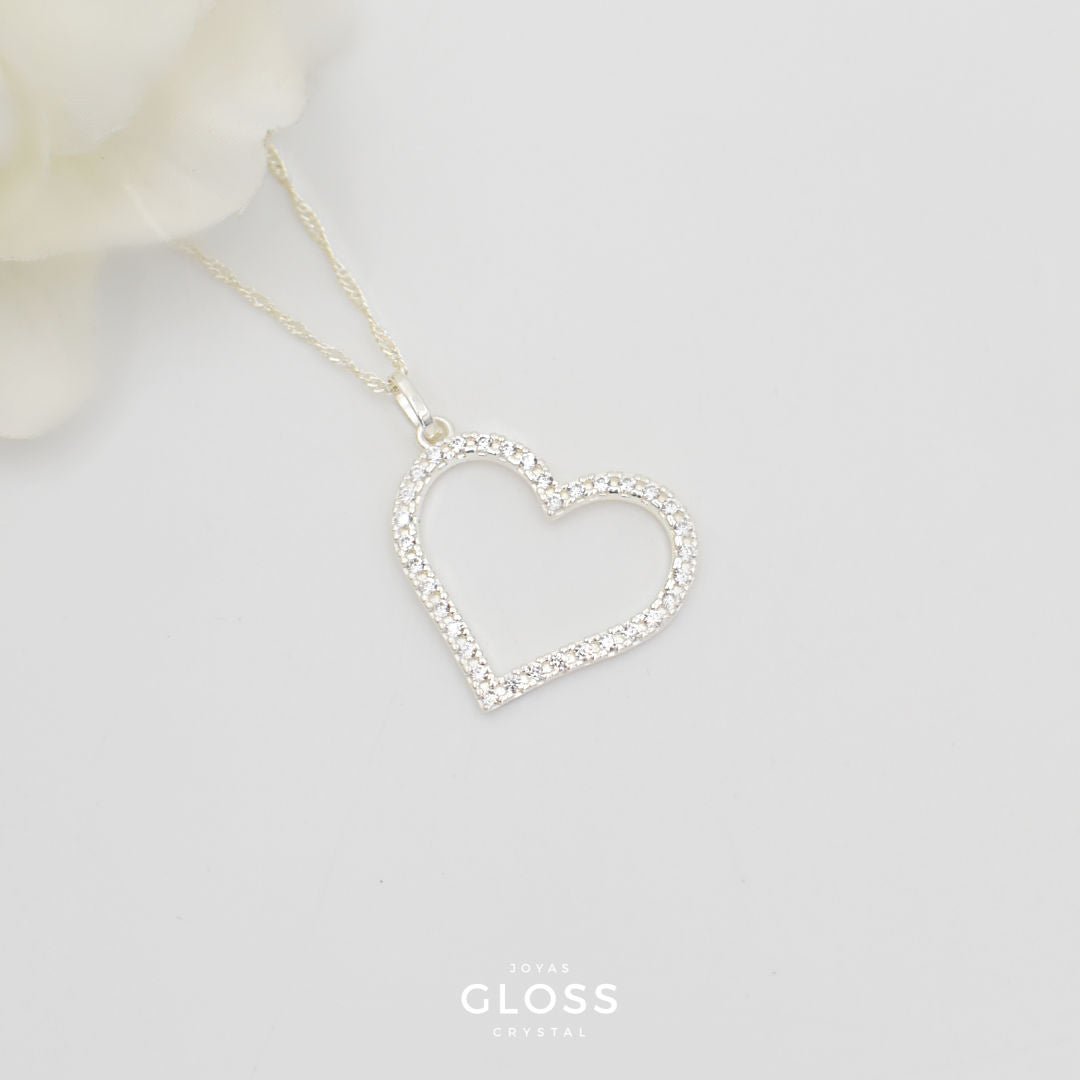 Collar San Valentin Corazón Circón - Joyas Gloss Crystal