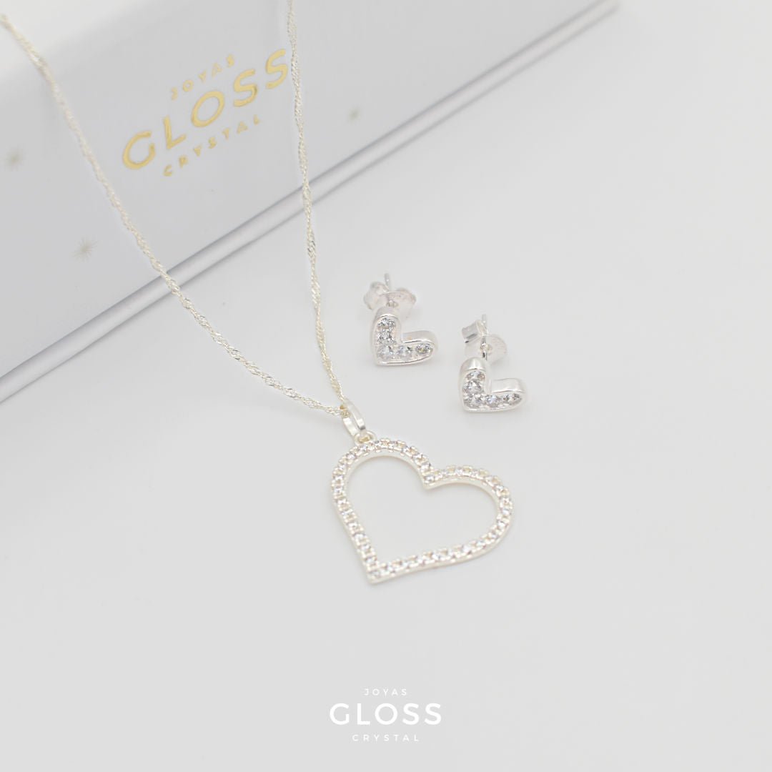 Collar San Valentin Corazón Circón - Joyas Gloss Crystal