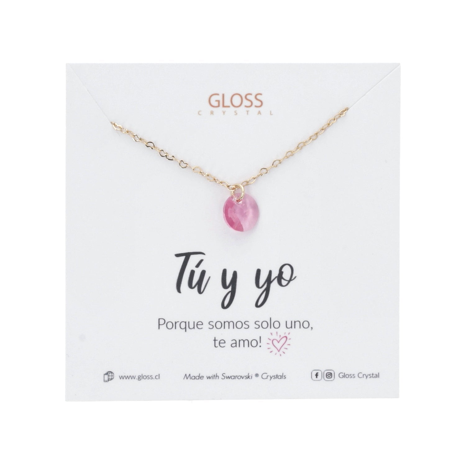 Collar Tú y Yo Oro - Joyas Gloss Crystal