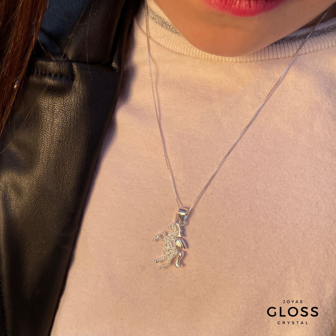 Collar Unicornio Circones - Joyas Gloss Crystal