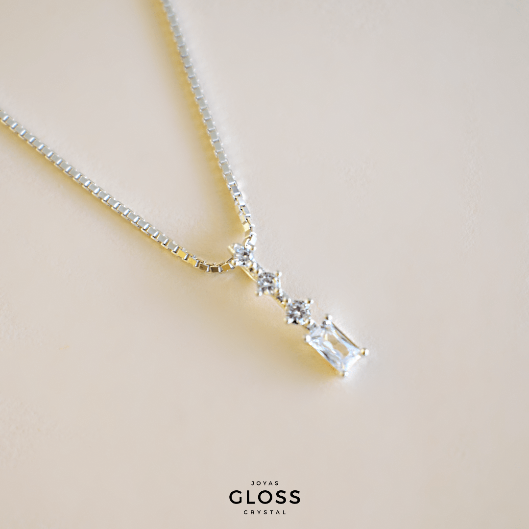 Collar Vesta Plata - Joyas Gloss Crystal