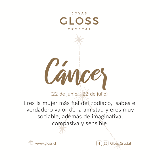 Collar Zodiaco Cáncer - Joyas Gloss Crystal