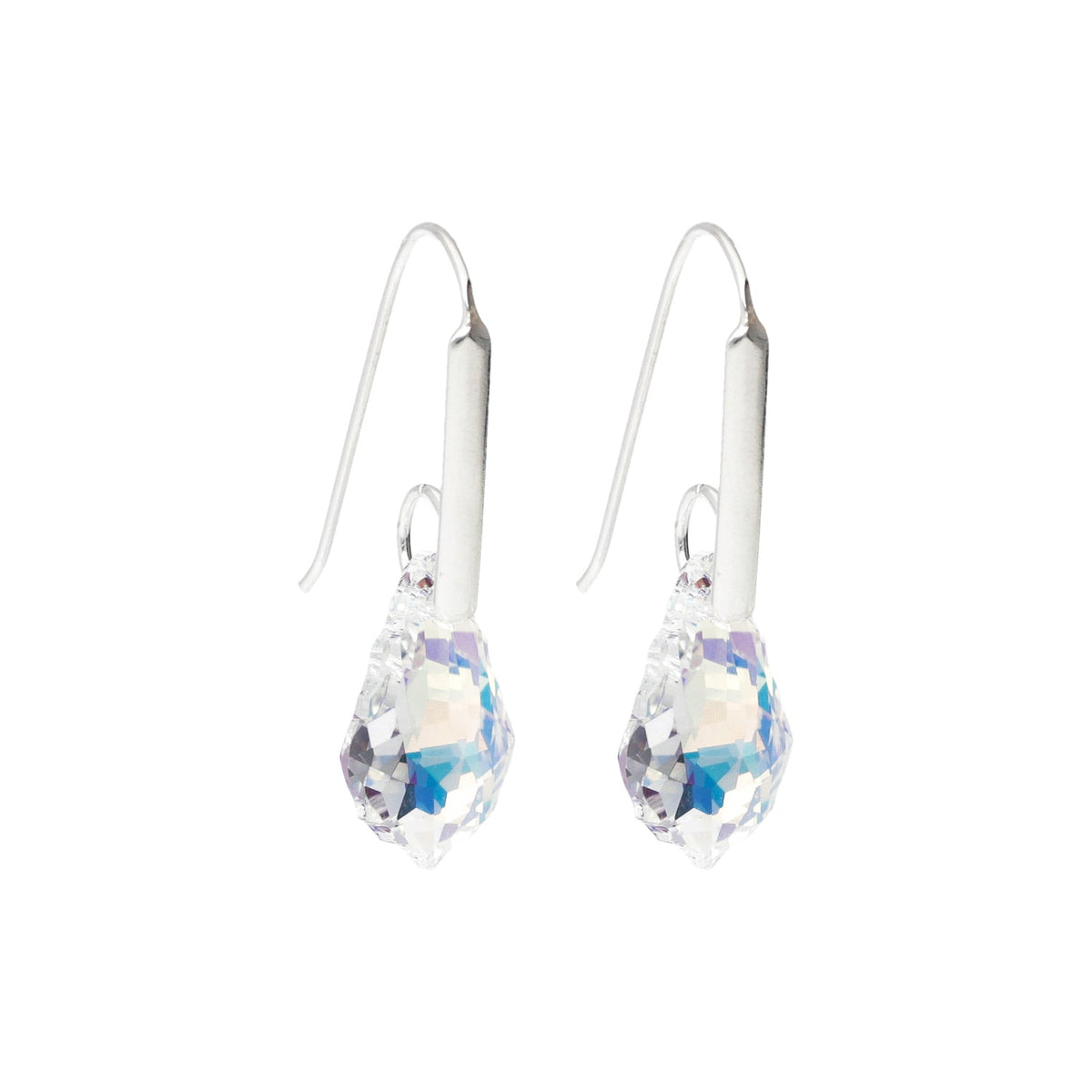 Conjunto Barroco Plata Cristal Genuino - Joyas Gloss Crystal