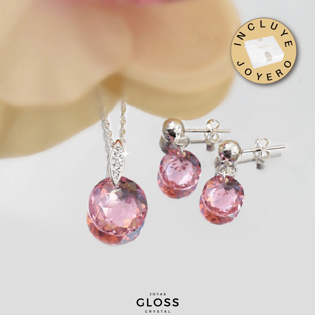 Conjunto Classic Cut Rose Swarovski - Joyas Gloss Crystal