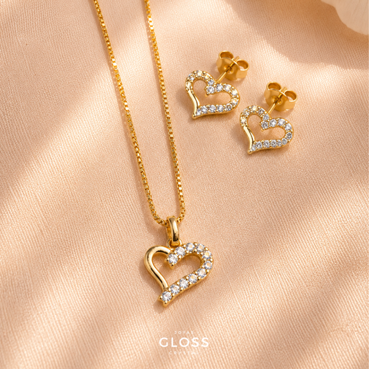Conjunto Niña Lovely Baño de Oro 18k
