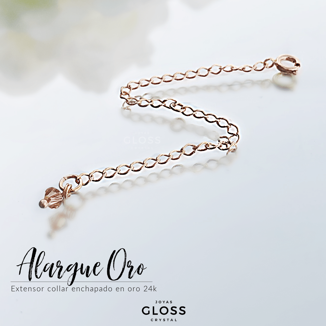 Kit alargue extensor Oro + Tela limpieza - Joyas Gloss Crystal