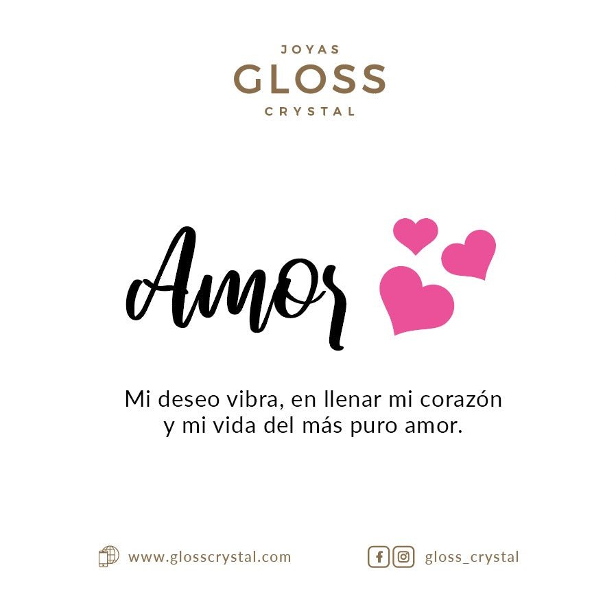 Pulsera Amor Cristal Genuino - Joyas Gloss Crystal