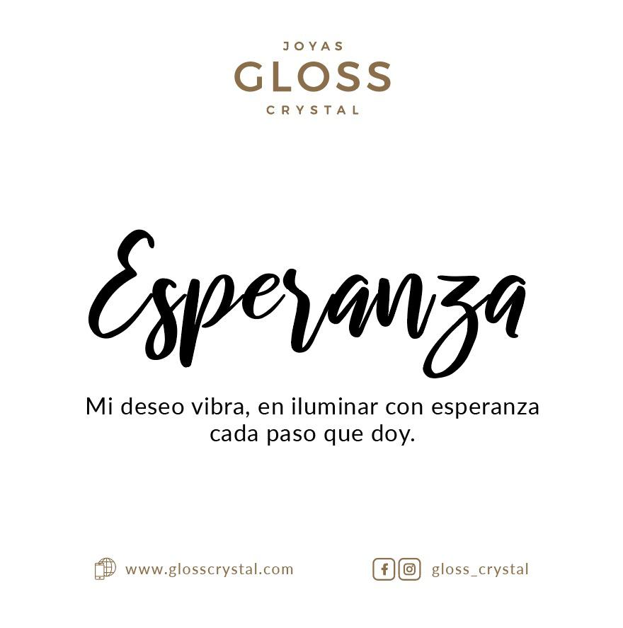 Pulsera Esperanza Cristal Genuino - Joyas Gloss Crystal