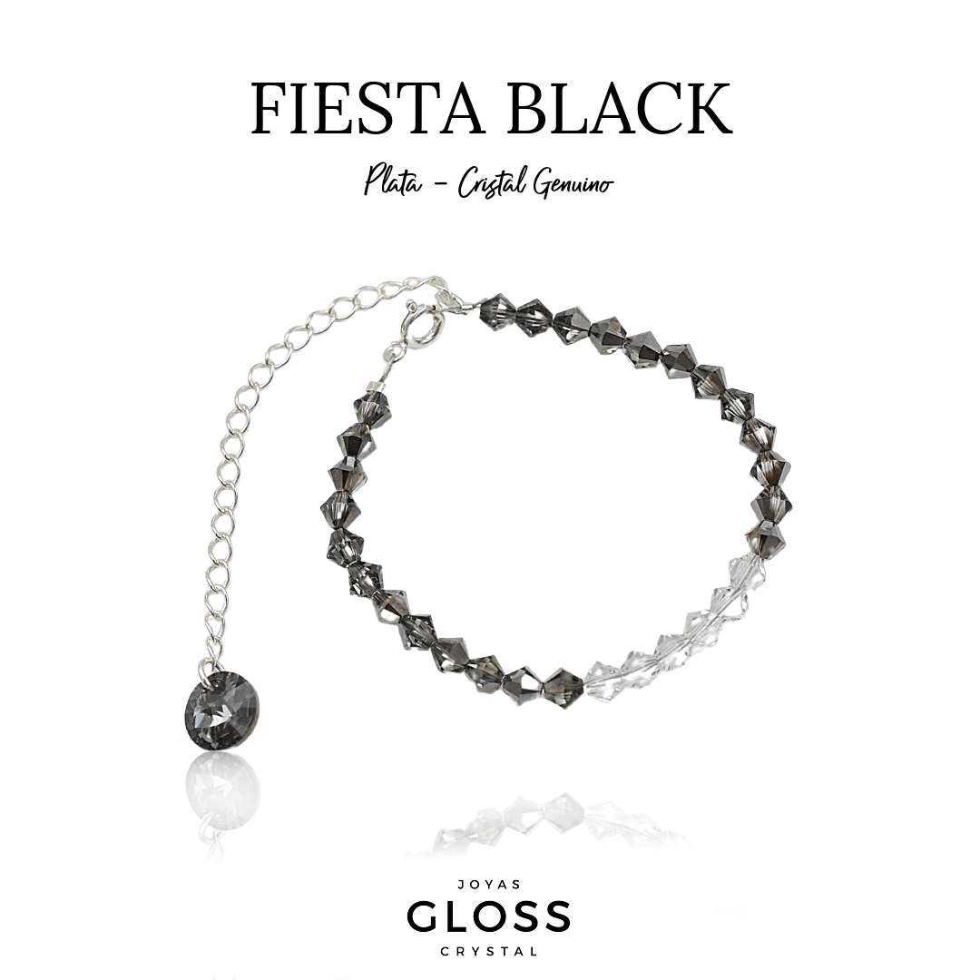 Pulsera Fiesta Black - Joyas Gloss Crystal