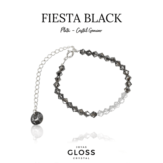 Pulsera Fiesta Black - Joyas Gloss Crystal