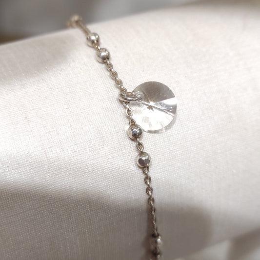 Pulsera Valentina Crystal Plata